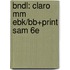 Bndl: Claro Mm Ebk/Bb+Print Sam 6e