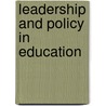 Leadership And Policy In Education door Jonah Kindiki