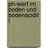 Ph-Wert Im Boden Und Bodenacidit T