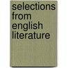 Selections From English Literature door Leonidas Warren Payne