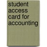 Student Access Card For Accounting door Suzanne Oliver