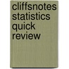 Cliffsnotes Statistics Quick Review door Scott V. Adams