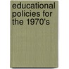 Educational Policies For The 1970's door Organization For Economic Cooperation And Development Oecd