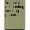 Financial Accounting Working Papers door Wayne Thomas