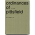 Ordinances Of ... Pittsfield ......