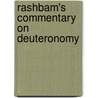 Rashbam's Commentary On Deuteronomy door Samuel Ben Meir