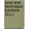 Tone And Technique: Baritone (B.C.) by James Ployhar