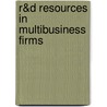 R&D Resources In Multibusiness Firms door David Gerstner
