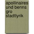 Apollinaires Und Benns Gro Stadtlyrik