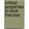 Critical Properties of Phi4- Theories door Verena-Schulte Frohlinde