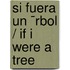 Si fuera un ¯rbol / If I Were a Tree