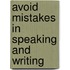 Avoid Mistakes In Speaking And Writing