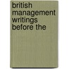 British Management Writings Before the door Brech