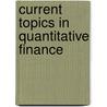 Current Topics In Quantitative Finance by Elio Canestrelli