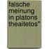 Falsche Meinung In Platons Theaitetos"