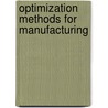 Optimization Methods For Manufacturing door Cornelius Thomas Leondes