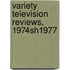 Variety Television Reviews, 1974sh1977
