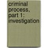 Criminal Process, Part 1: Investigation