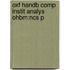 Oxf Handb Comp Instit Analys Ohbm:ncs P