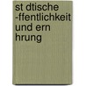 St Dtische -Ffentlichkeit Und Ern Hrung door Marius Hilkert