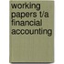 Working Papers T/A Financial Accounting