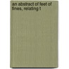 An Abstract Of Feet Of Fines, Relating T by L.F. 1878 Salzman