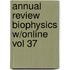 Annual Review Biophysics W/Online Vol 37