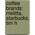 Coffee Brands: Melitta, Starbucks, Tim H