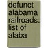 Defunct Alabama Railroads: List Of Alaba