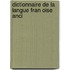 Dictionnaire De La Langue Fran Oise Anci