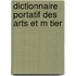 Dictionnaire Portatif Des Arts Et M Tier