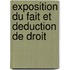 Exposition Du Fait Et Deduction De Droit
