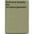 Ferdinand Lassalle: Ber Verfassungswesen