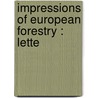 Impressions Of European Forestry : Lette door Ralph S. 1874 Hosmer
