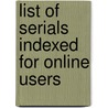 List of Serials Indexed for Online Users by Not Available