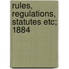 Rules, Regulations, Statutes Etc; 1884 door New York Civil Service Commission