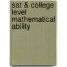 Sat & College Level Mathematical Ability door Jack Rudman
