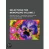 Selections For Memorizing (Volume 2); Re door Avery Warner Skinner