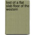 Test Of A Flat Slab Floor Of The Western