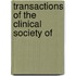 Transactions Of The Clinical Society Of