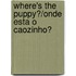 Where's The Puppy?/Onde Esta O Caozinho?