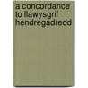 A Concordance to Llawysgrif Hendregadredd by Morfydd E. Owen