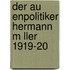 Der Au Enpolitiker Hermann M Ller 1919-20