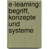 E-Learning: Begriff, Konzepte Und Systeme