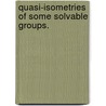 Quasi-Isometries Of Some Solvable Groups. door Irine Peng