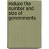 Reduce The Number And Size Of Governments