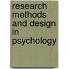 Research Methods And Design In Psychology door Paul Richardson