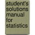 Student's Solutions Manual For Statistics