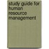 Study Guide for Human Resource Management