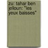 Zu: Tahar Ben Jelloun: "Les Yeux Baisses"